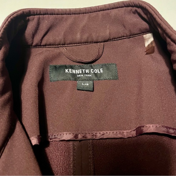 Kenneth Cole Rich Burgundy Elevated Trench Coat with Fleece Lining - Picture 9 of 15